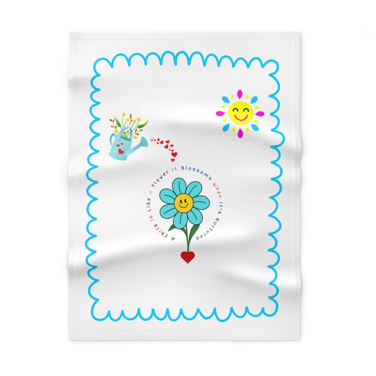 A Child Is Like A Flower Fleece Baby Blanket